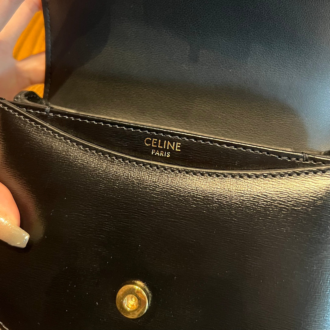 Pronta Entrega – Bolsa Celine Besace Clea Mini em Couro