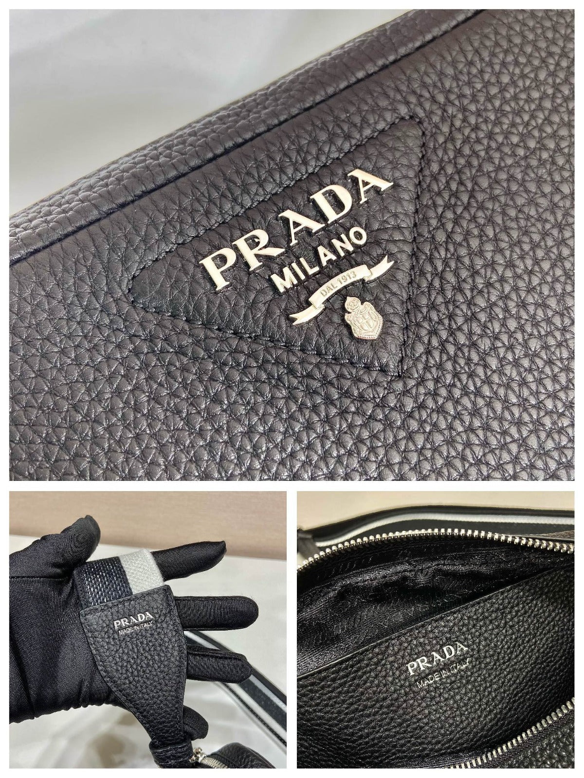 Pronta Entrega – Bolsa Modelo Prada em Couro com Alça de Ombro