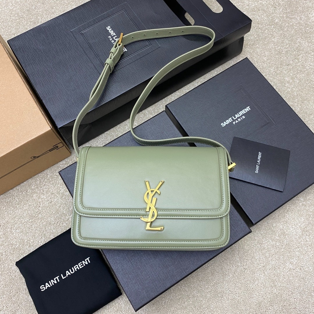 Pronta Entrega – Bolsa Modelo Yves Saint Laurent São Loureiro Couro com Logotipo