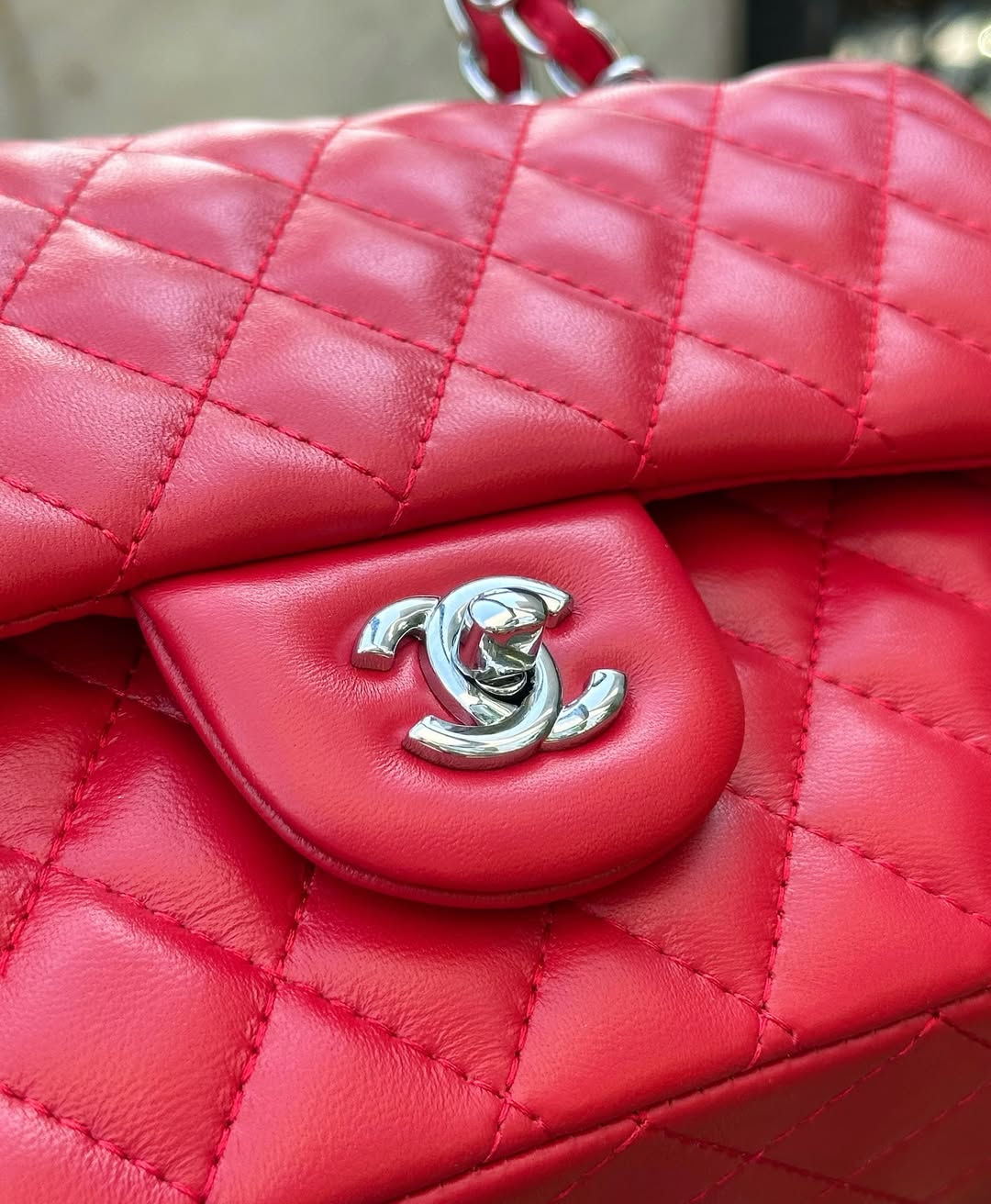 Pronta Entrega – PRONTA-ENTREGA – CHANEL CLASSIC RED LAMBSKIN