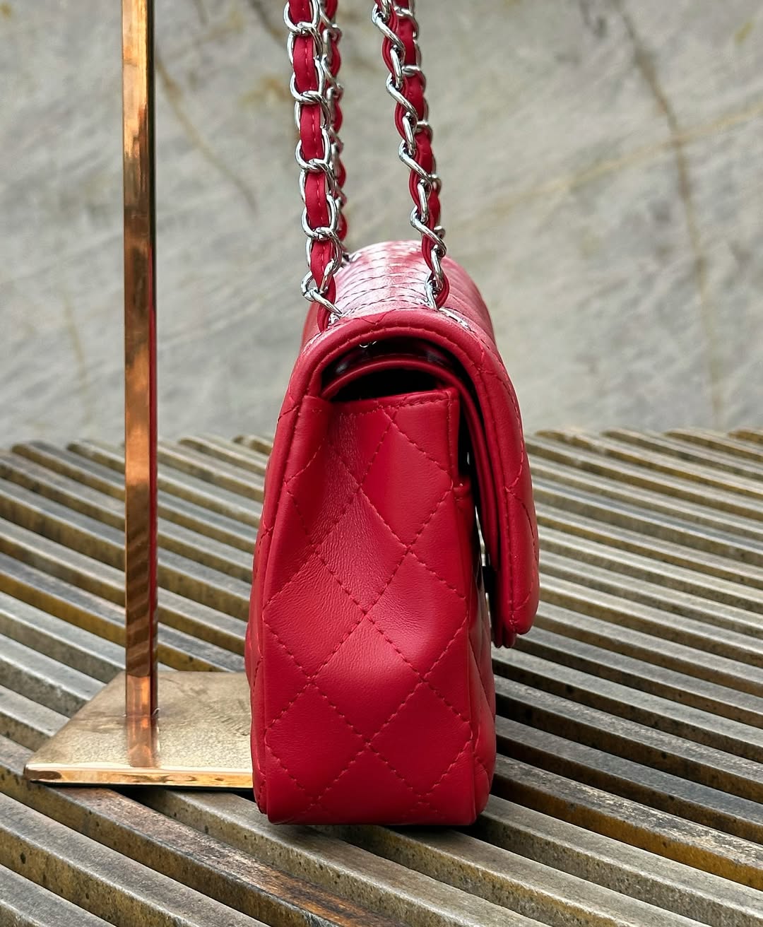 Pronta Entrega – PRONTA-ENTREGA – CHANEL CLASSIC RED LAMBSKIN