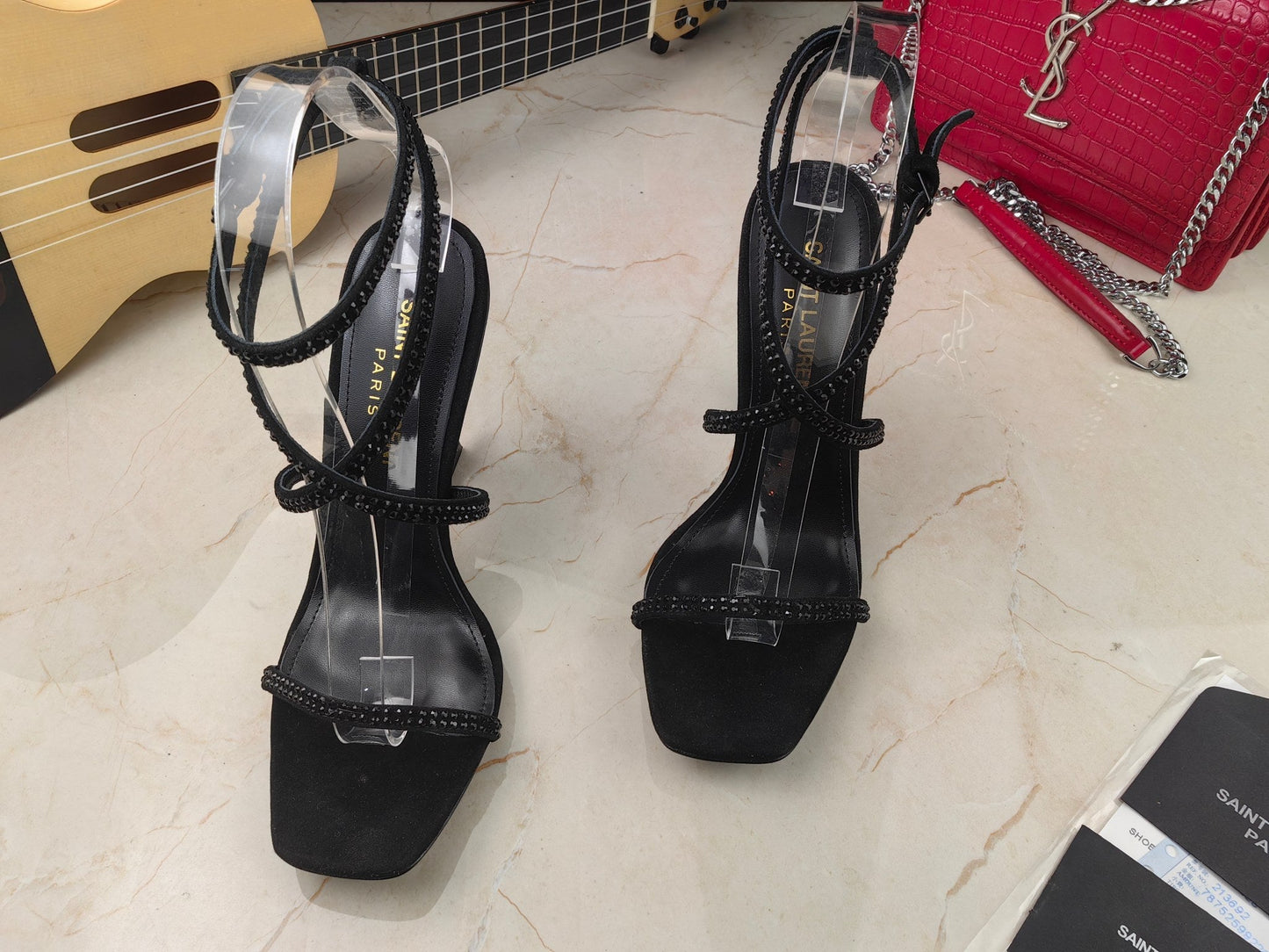 Pronta Entrega – Sandália Modelo Saint Laurent Opyum com salto 110mm