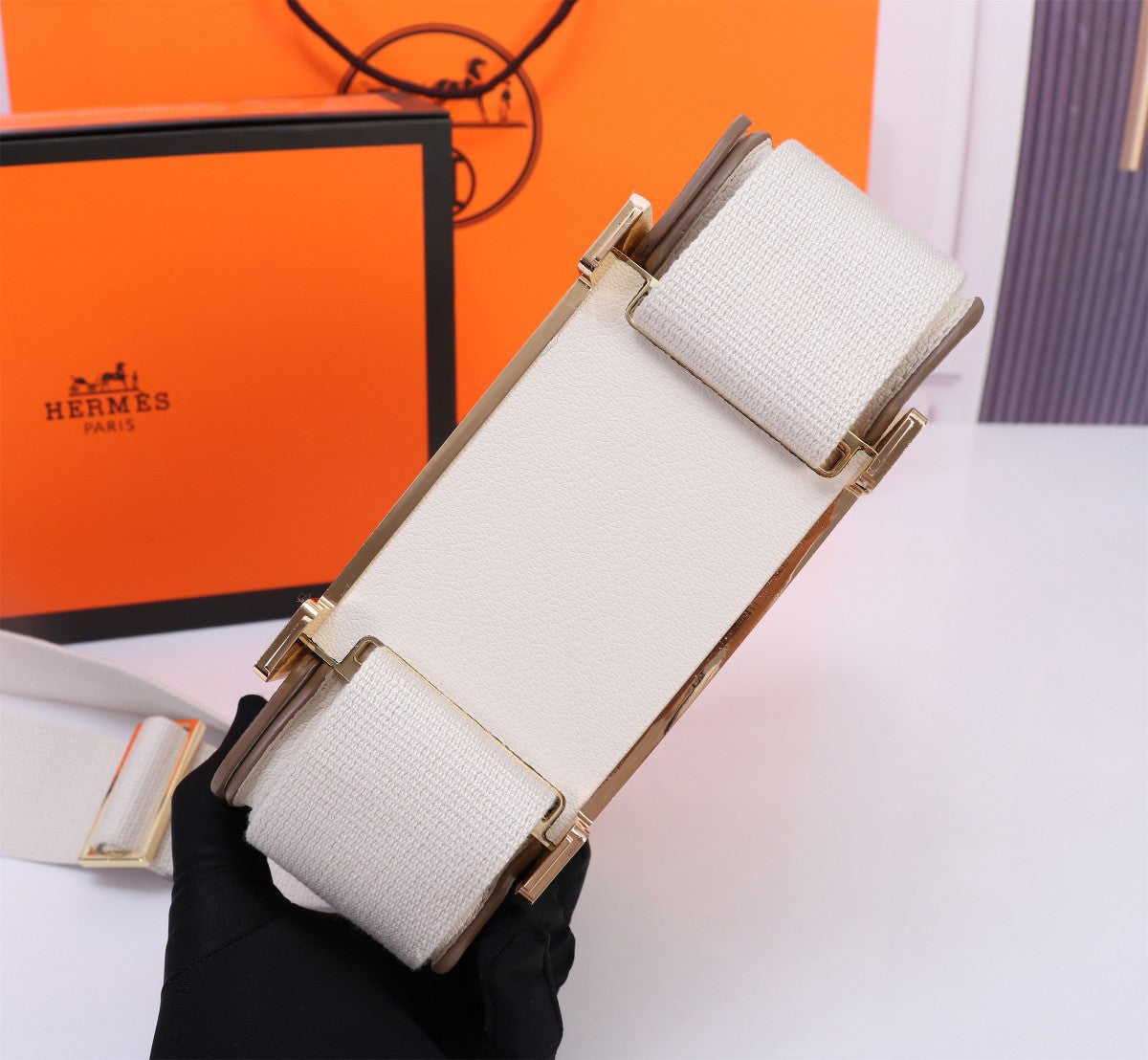 Pronta Entrega – Bolsa Modelo Hérmes Chevre Mysore Geta