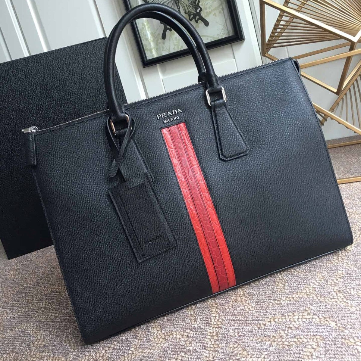 Pronta Entrega – Bolsa Modelo Prada Galleria Média em Couro Saffiano