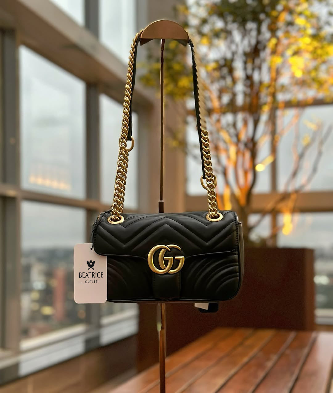 Pronta Entrega – PRONTA-ENTREGA – GUCCI GG MARMONT MATELASSÉ MINI BAG BLACK
