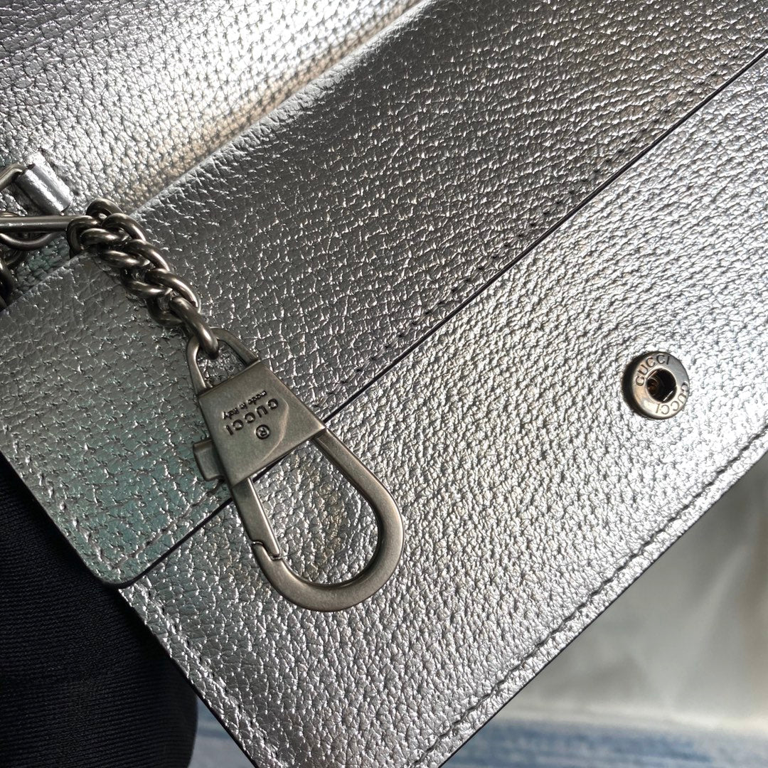 Pronta Entrega – Bolsa Gucci Dionysus Super Mini Metalizada