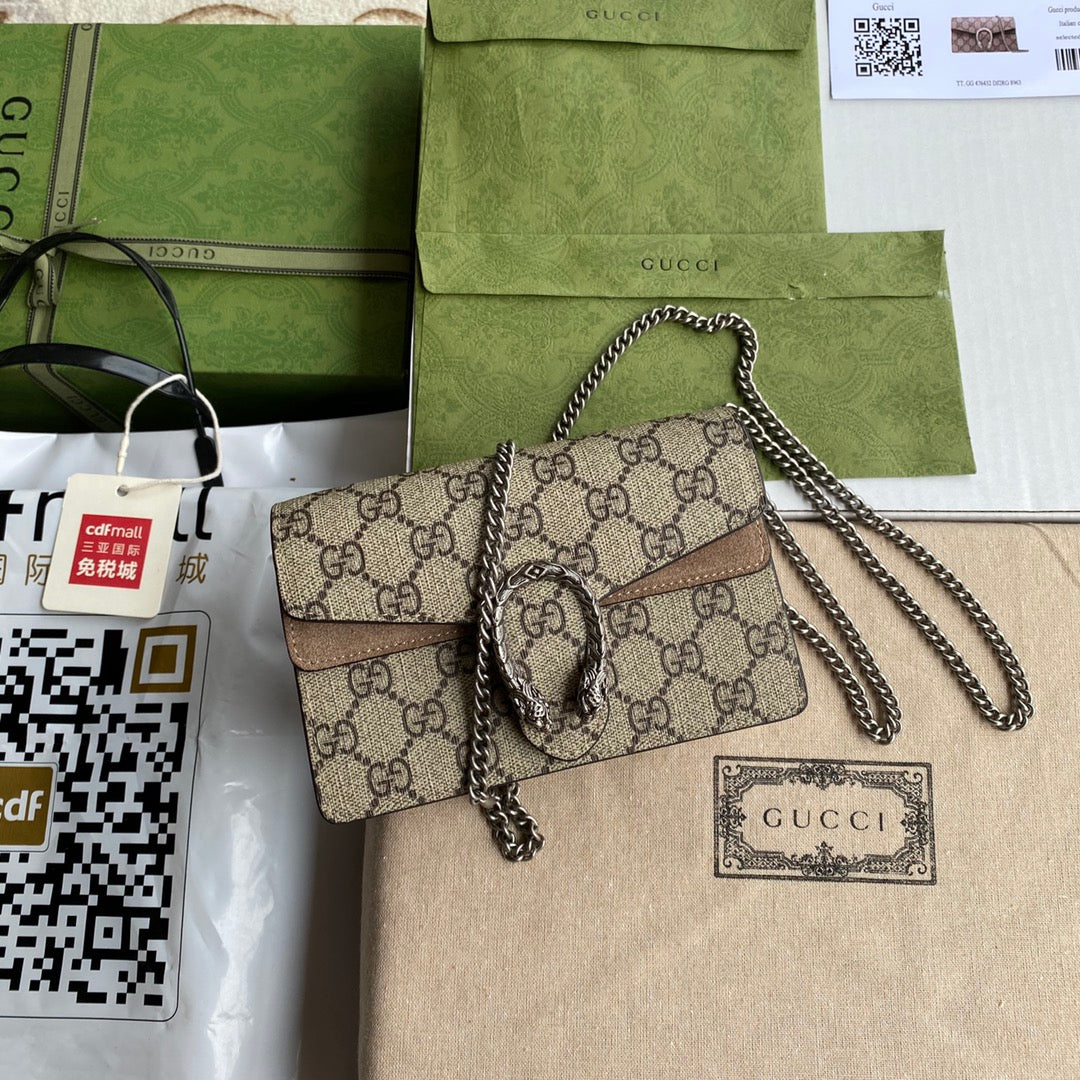 Pronta Entrega – Bolsa Gucci Dionysus Super Mini Estampada