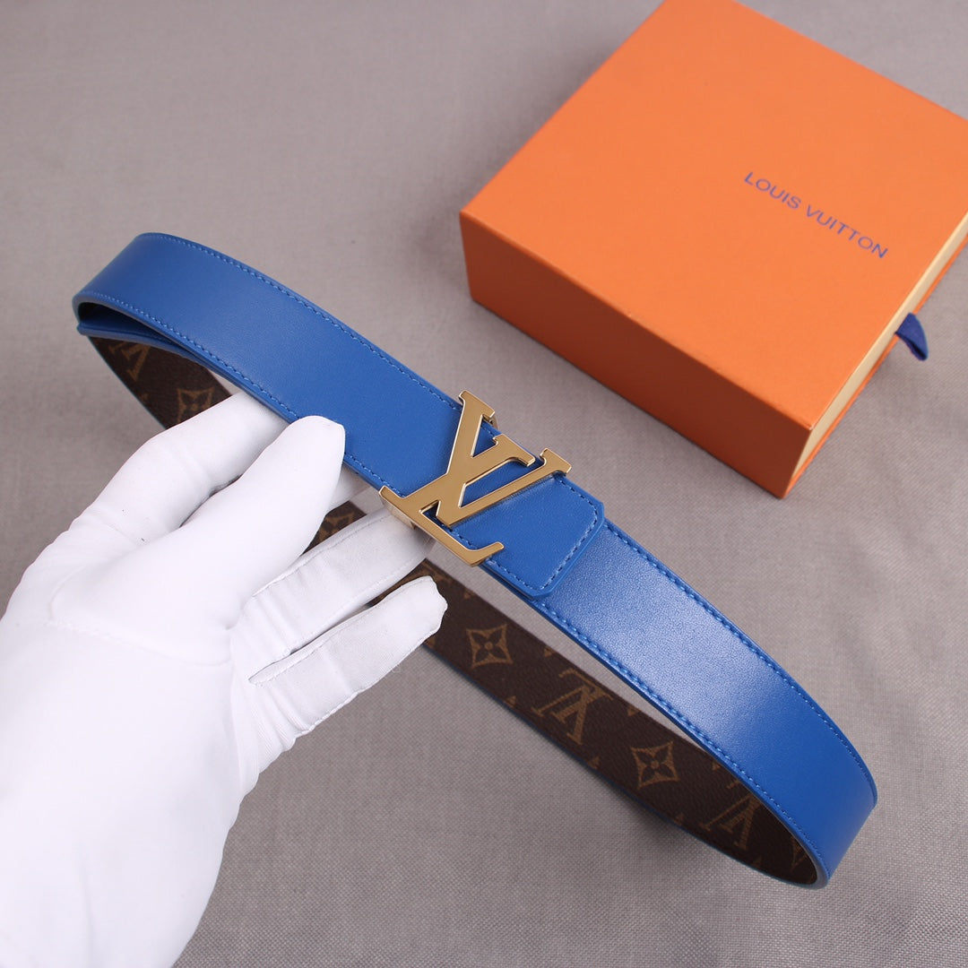 Pronta Entrega – PRONTA-ENTREGA – Cinto Modelo Louis Vuitton Reversível LV Initiales 30 mm