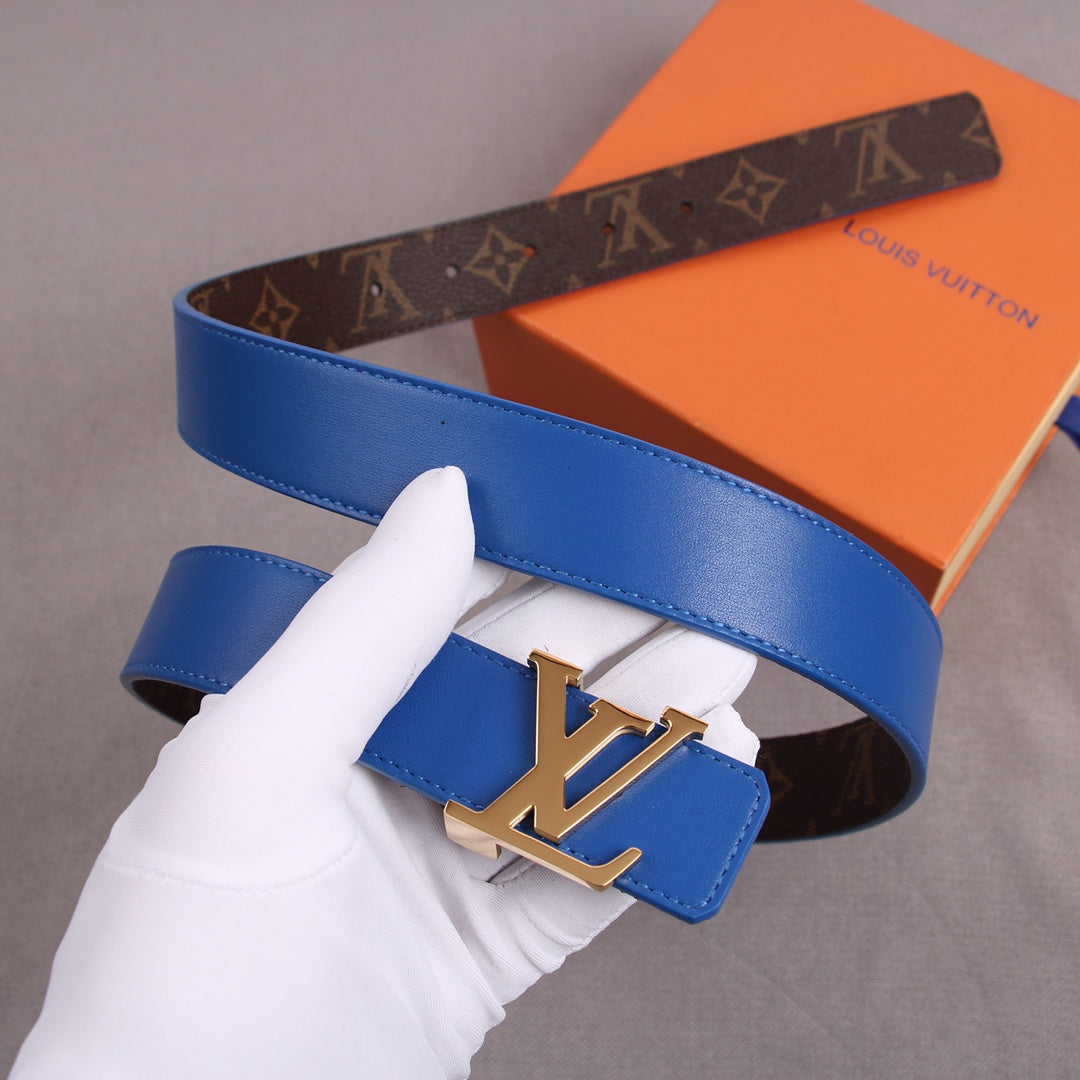 Pronta Entrega – PRONTA-ENTREGA – Cinto Modelo Louis Vuitton Reversível LV Initiales 30 mm