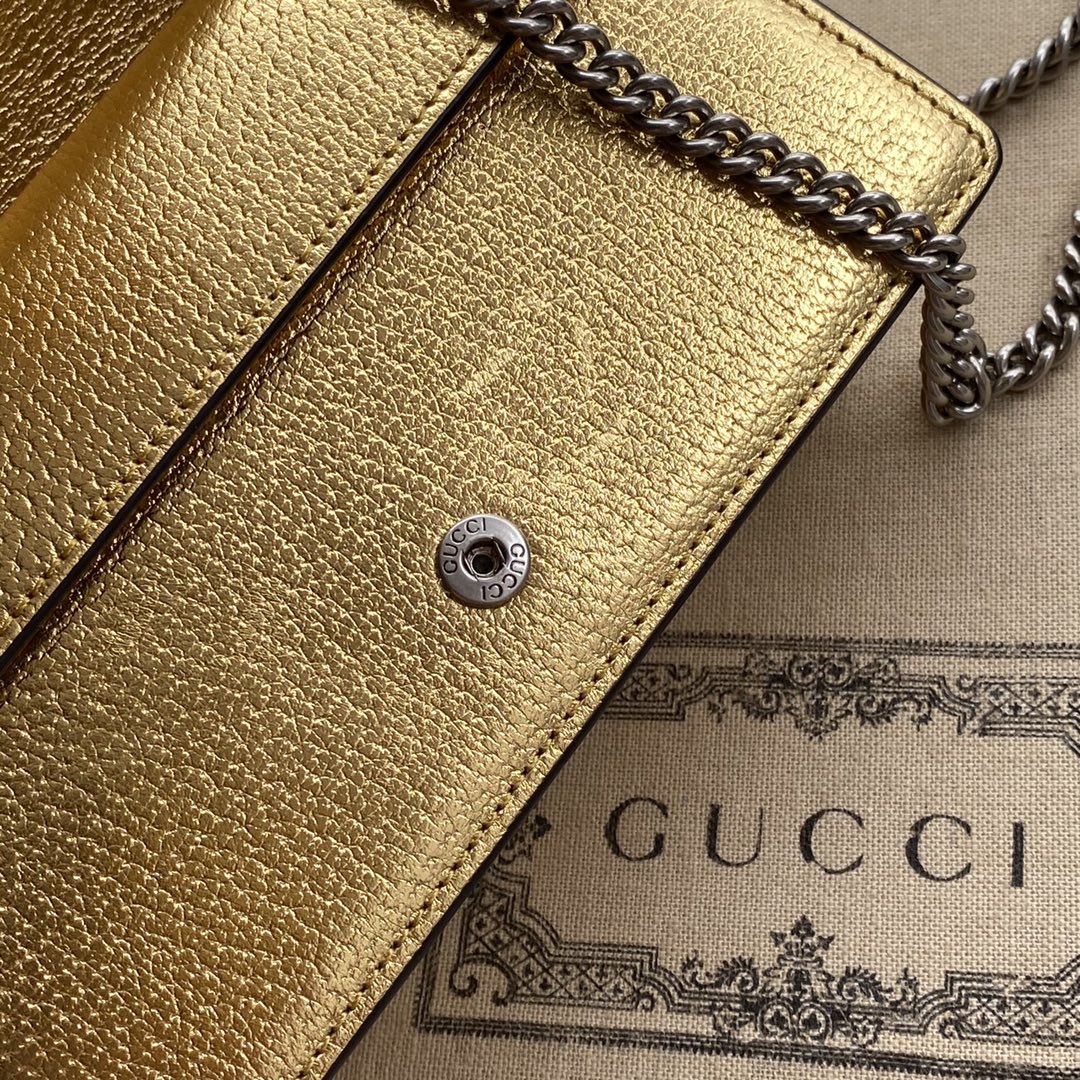 Pronta Entrega – Bolsa Gucci Dionysus Super Mini Metalizada