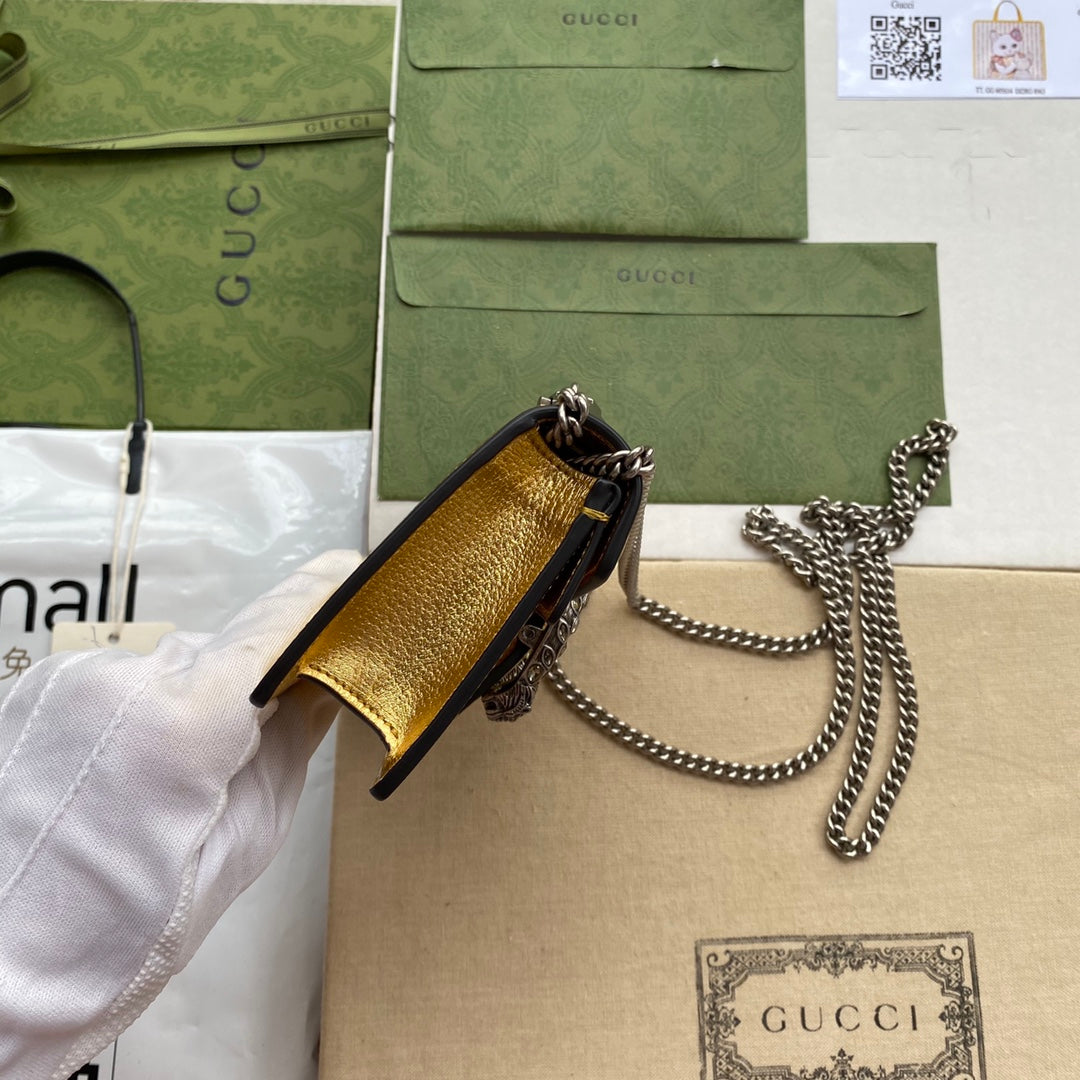 Pronta Entrega – Bolsa Gucci Dionysus Super Mini Metalizada