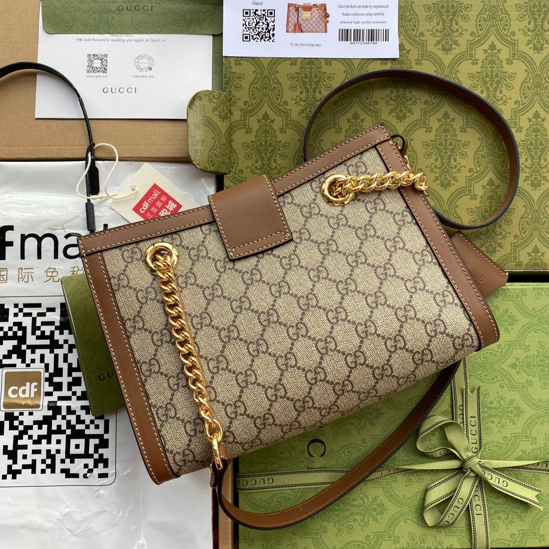 Pronta Entrega – Bolsa Gucci Padlock GG de Ombro Pequena