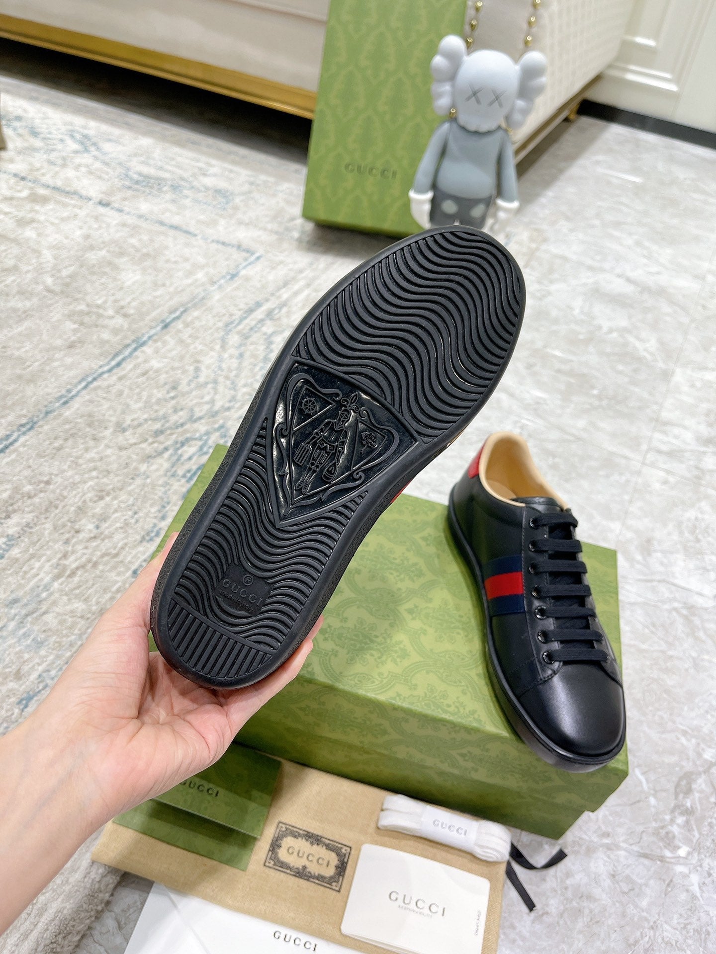 Pronta Entrega – Sneaker Modelo Gucci Ace com Bordado