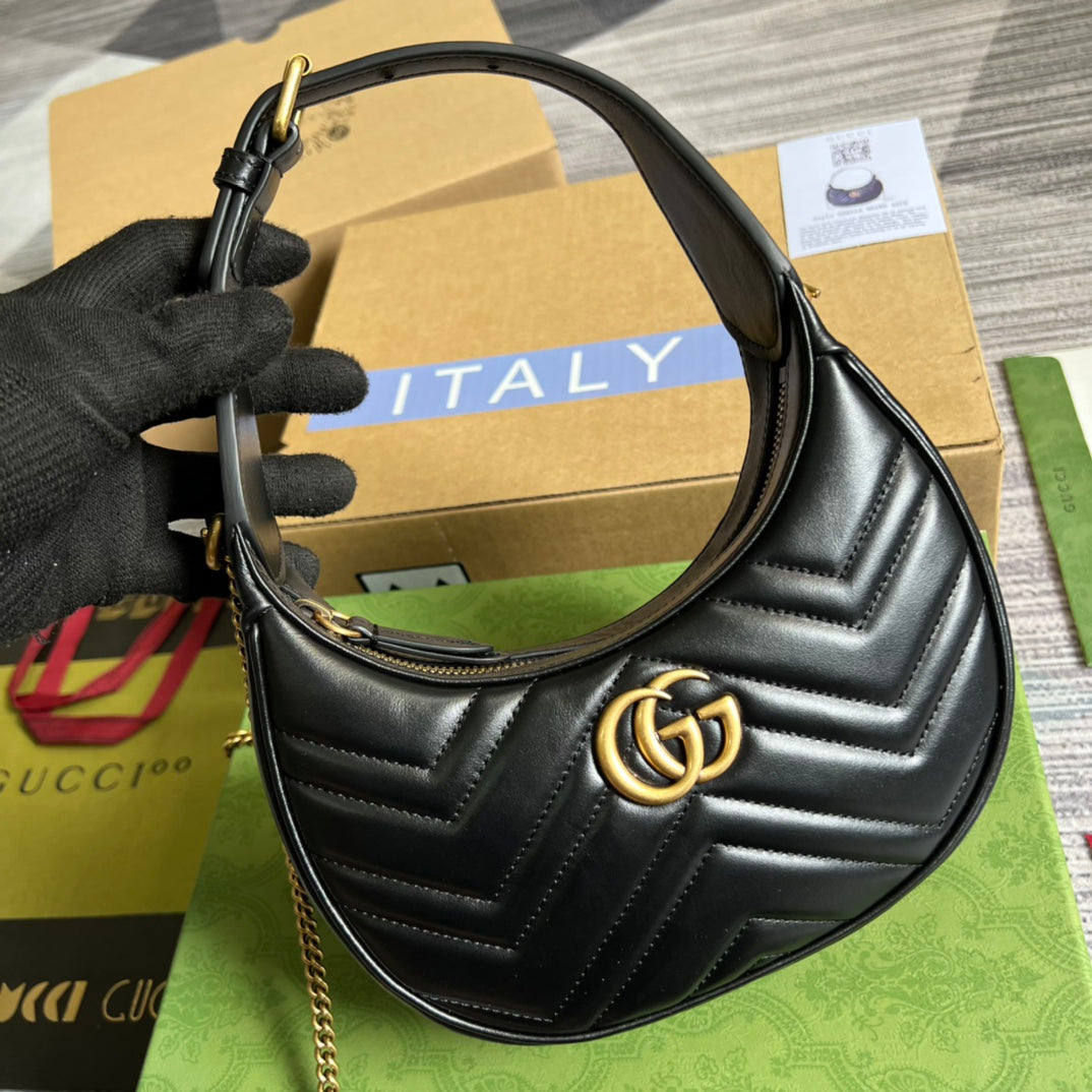 Pronta Entrega – Bolsa Gucci Mini GG Marmont Meia Lua
