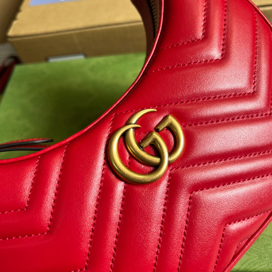 Pronta Entrega – Bolsa Gucci Mini GG Marmont Meia Lua