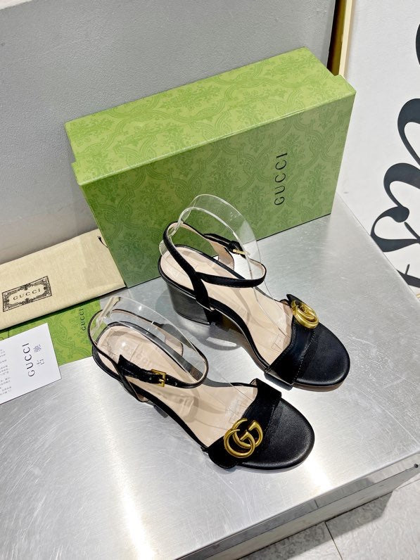 Pronta Entrega – Sandália Modelo Gucci de Couro com Logo