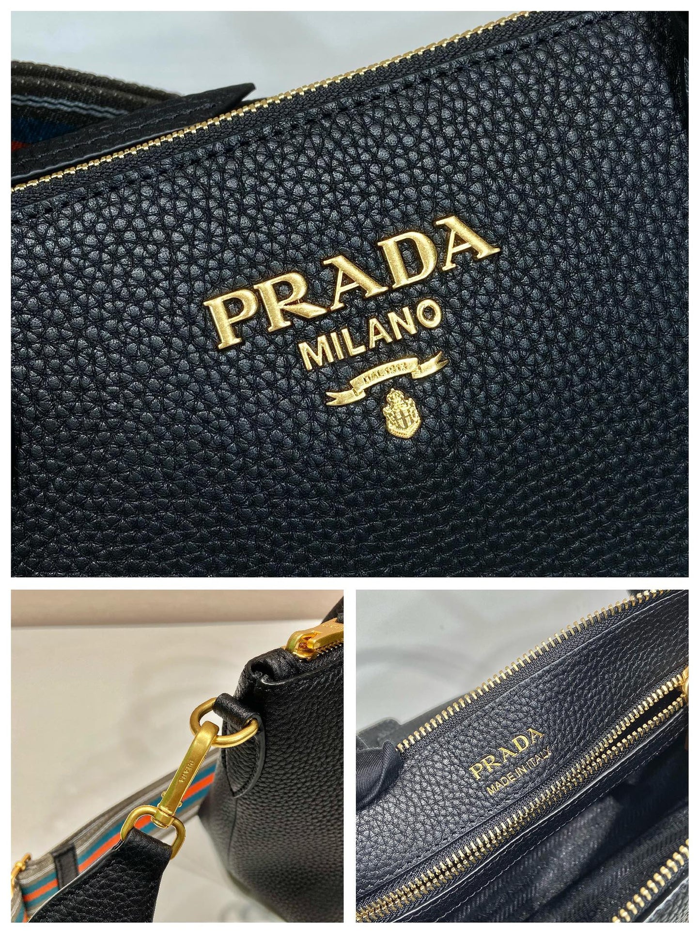 Pronta Entrega – Bolsa Modelo Prada Daino Preta Italiana