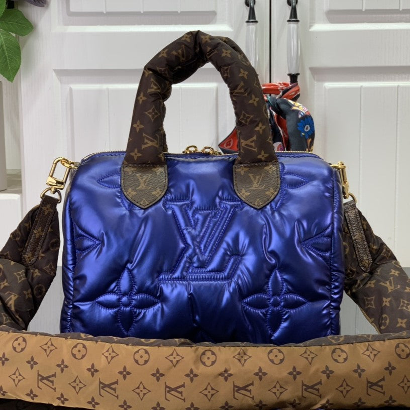Pronta Entrega – Bolsa Modelo Louis Vuitton Speedy Bandoulière 25 azul