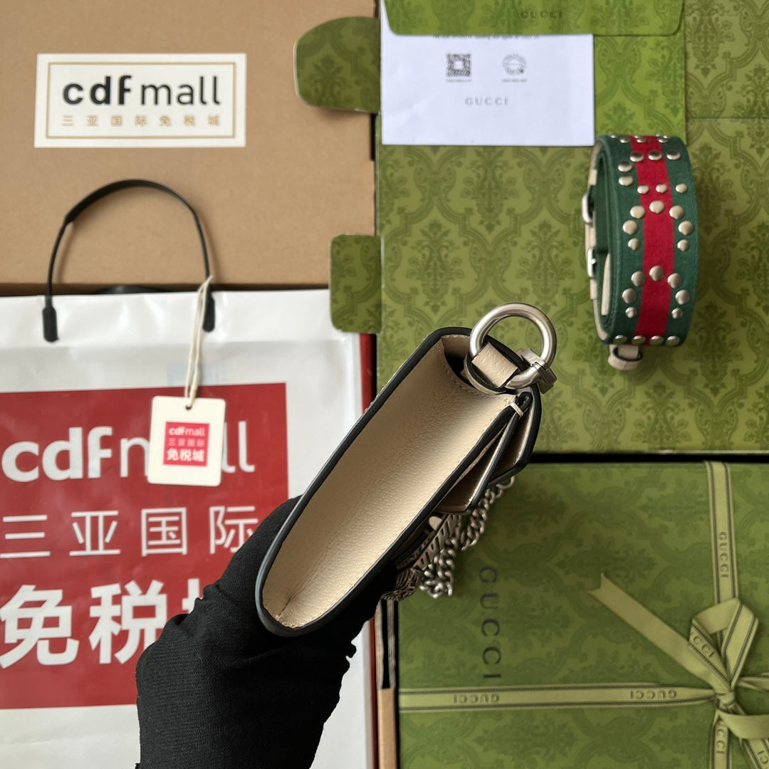 Pronta Entrega – Bolsa Guci Dionysus de Ombro Pequena Estampada