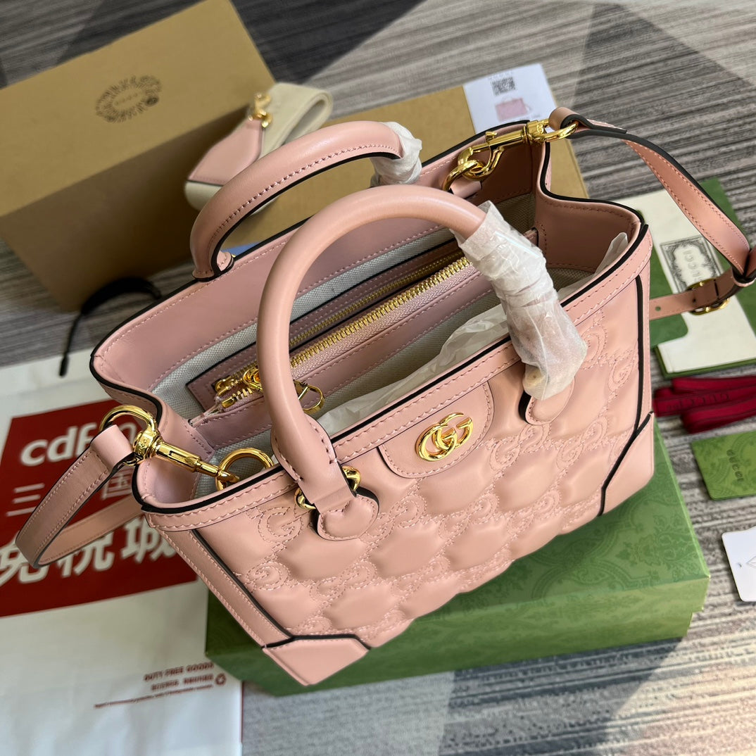 Pronta Entrega – Bolsa Gucci GG matelassê Mini com Alça Superior