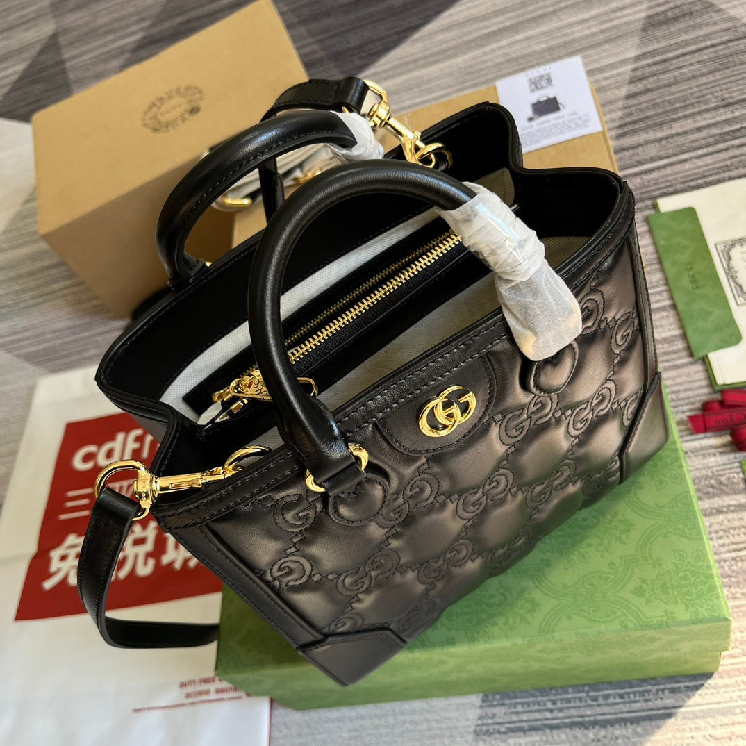 Pronta Entrega – Bolsa Gucci GG matelassê Mini com Alça Superior