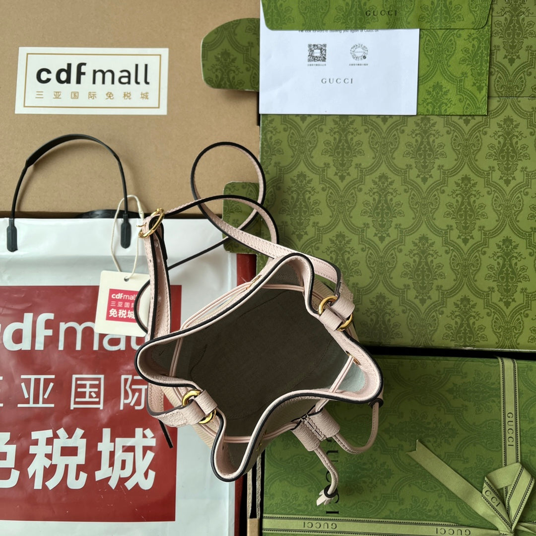 Pronta Entrega – Bolsa Gucci Bucket Ophidia Mini com Duplo G Estampada