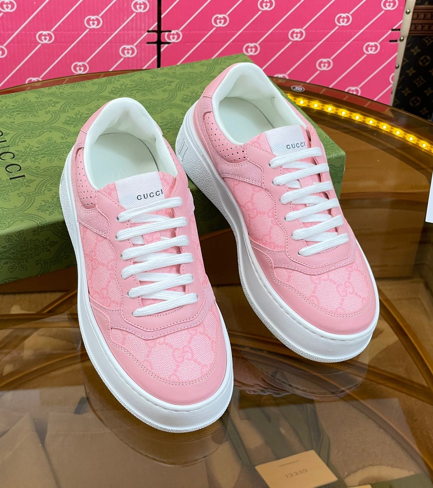 Pronta Entrega – Tênis Modelo Gucci Cano Baixo GG