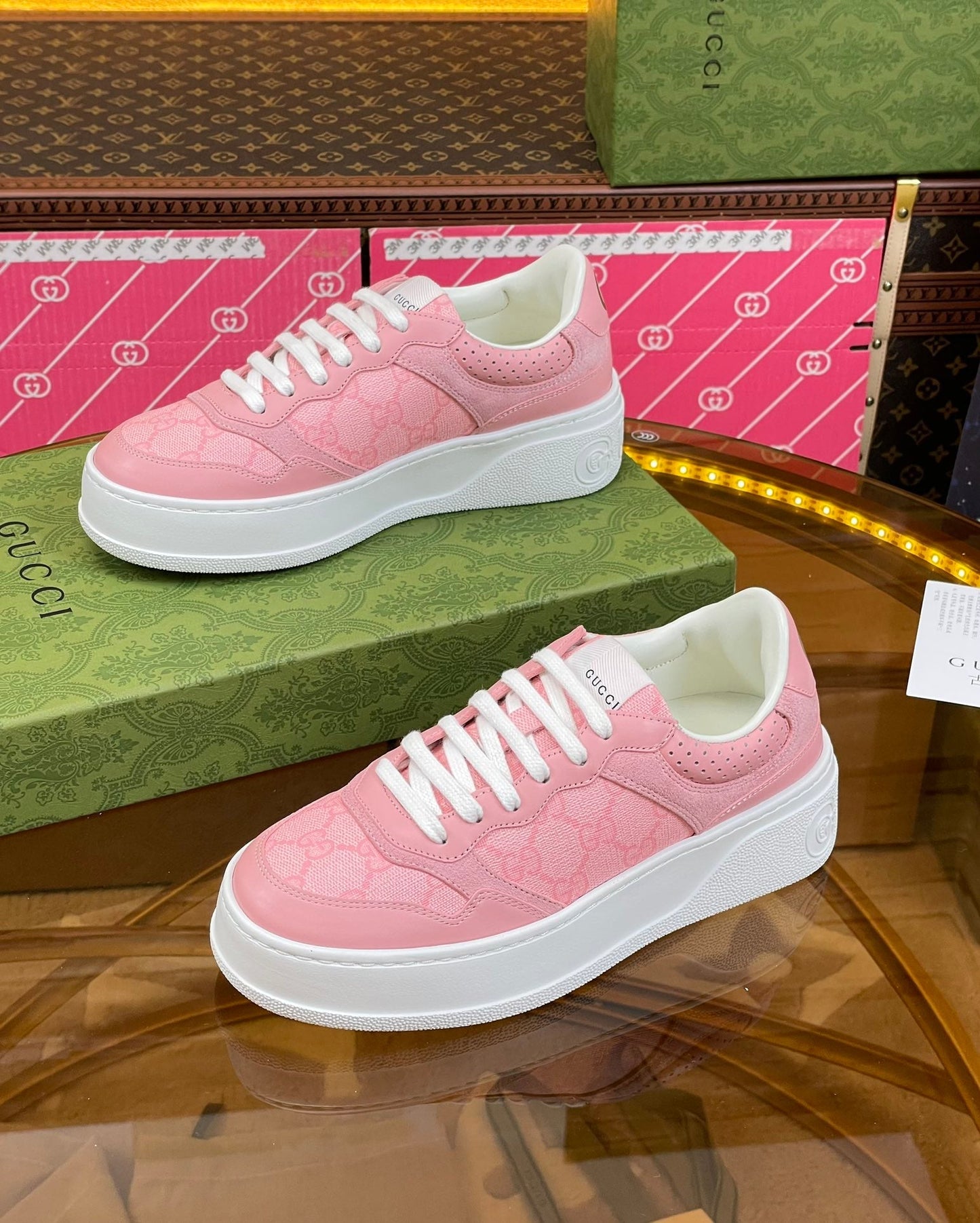 Pronta Entrega – Tênis Modelo Gucci Cano Baixo GG