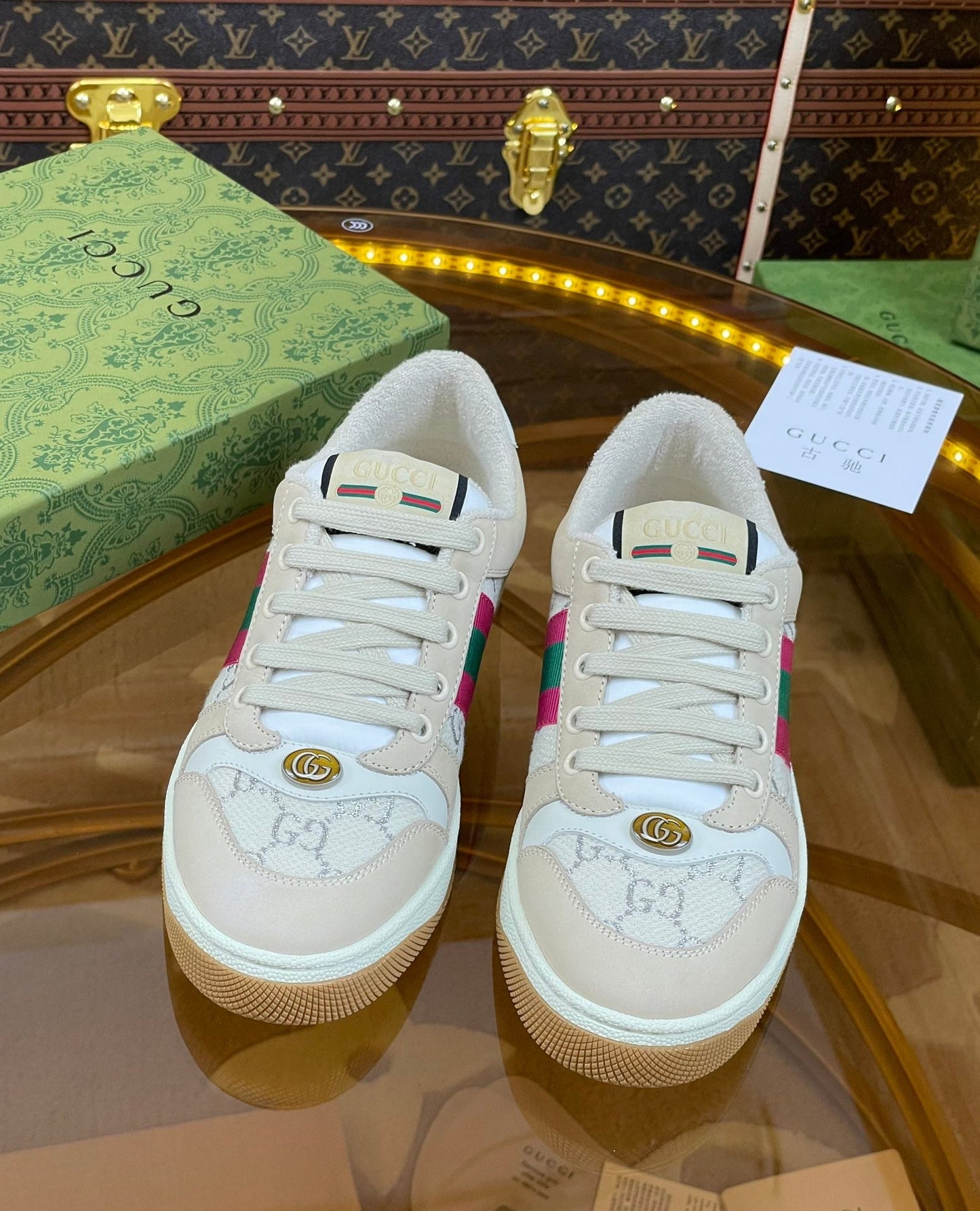 Pronta Entrega – Tênis Gucci Screener de Couro