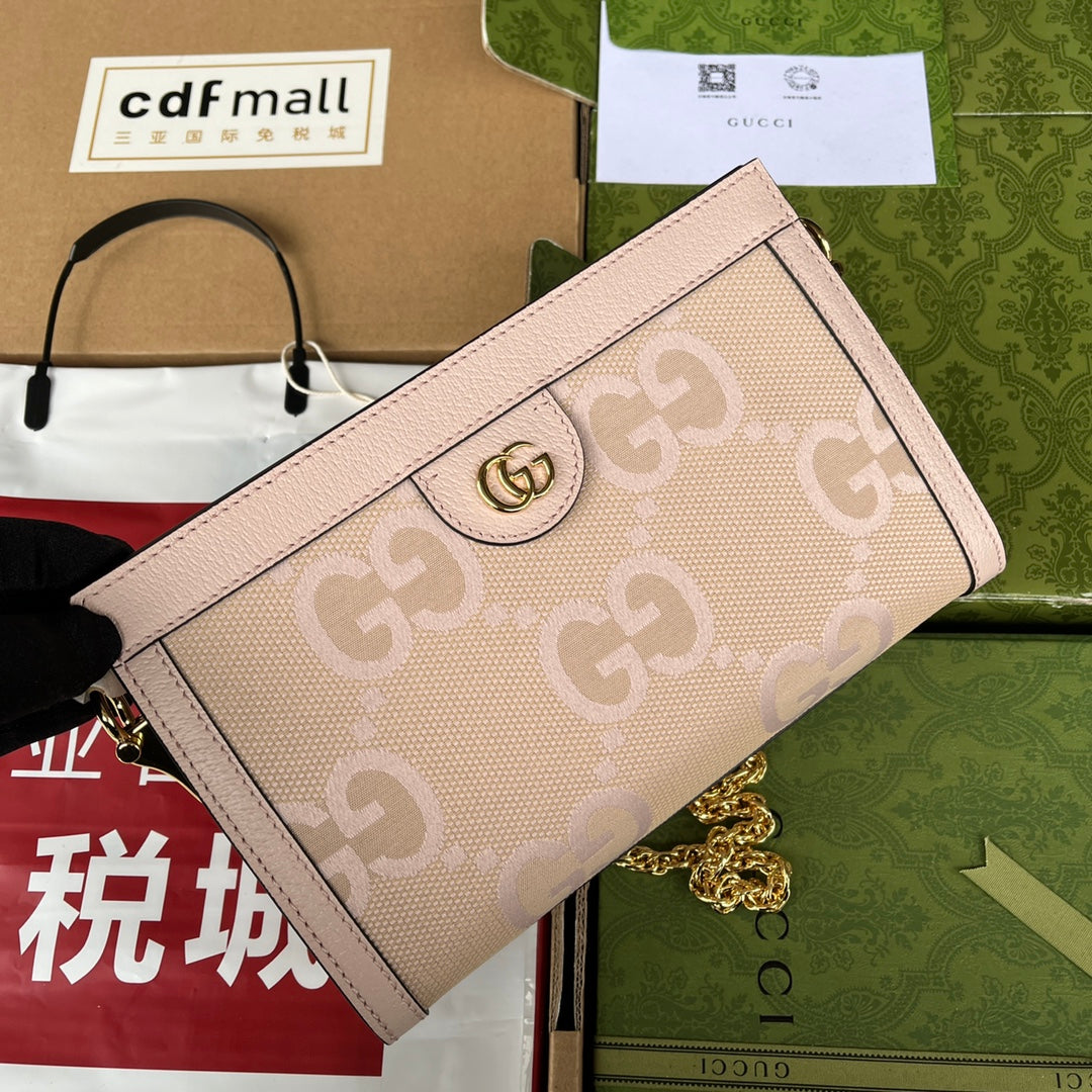 Pronta Entrega – Bolsa Gucci Modelo Ophidia com Double G Pequena de Ombro Estampada