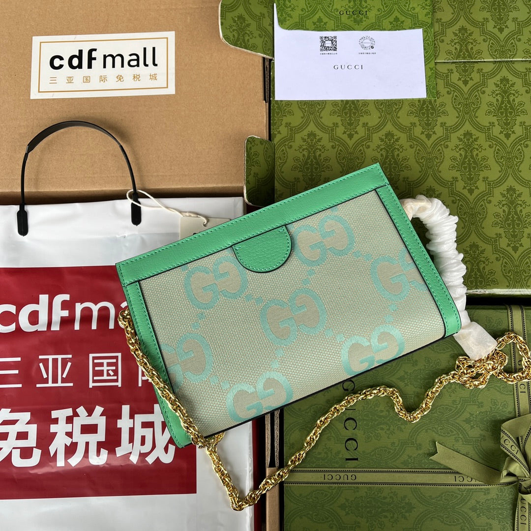Pronta Entrega – Bolsa Gucci Modelo Ophidia com Double G Pequena de Ombro Estampada