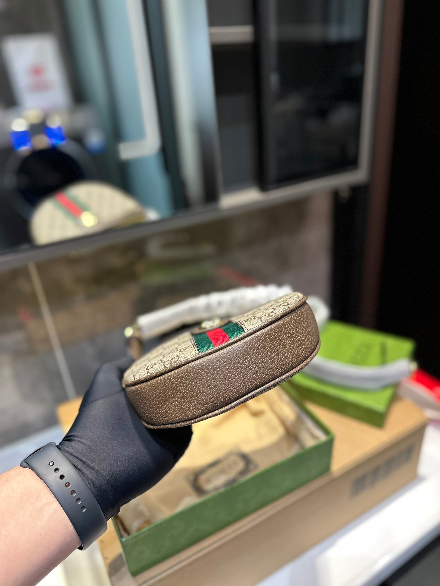 Pronta Entrega – Bolsa Tiracolo Modelo Gucci Ophidia GG pequena