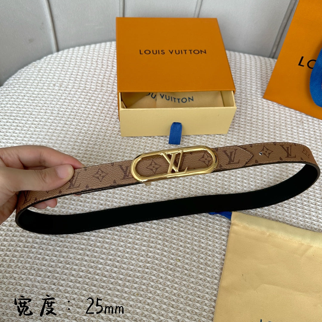 Pronta Entrega – Cinto Modelo Lоuіѕ Vuіttоn Reversível My LV Chain 25 mm