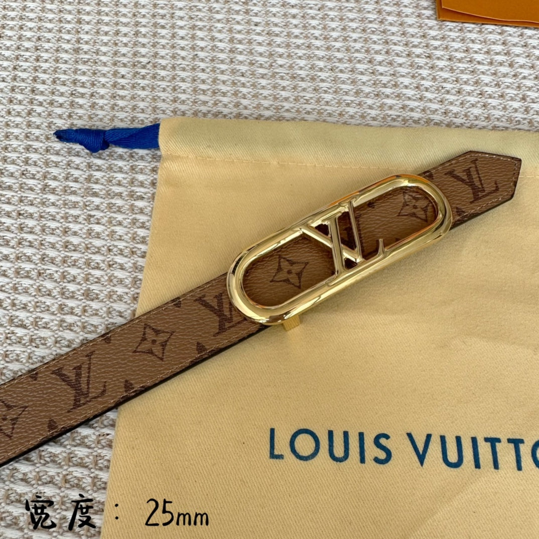 Pronta Entrega – Cinto Modelo Lоuіѕ Vuіttоn Reversível My LV Chain 25 mm