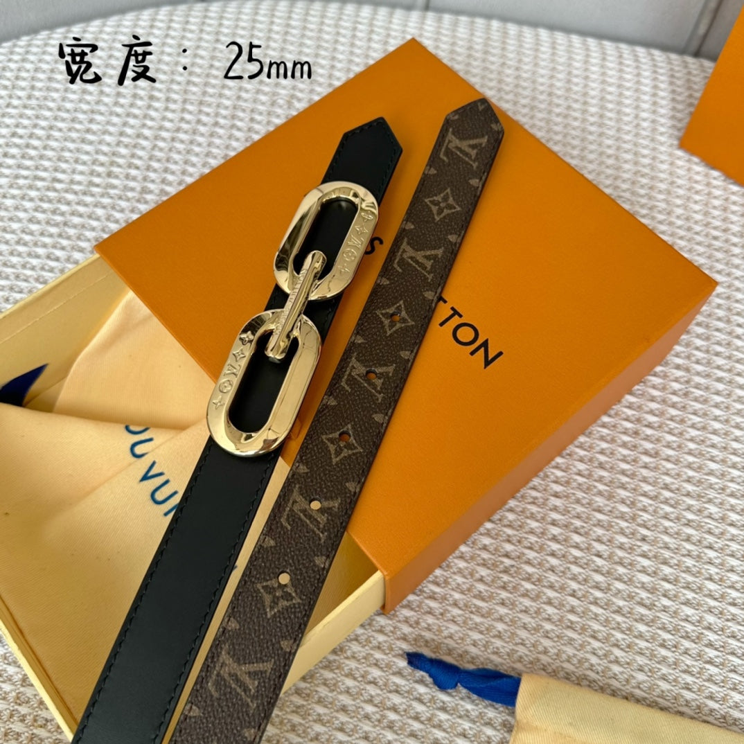 Pronta Entrega – Cinto Modelo Lоuіѕ Vuіttоn Reversível LV Edge 25mm