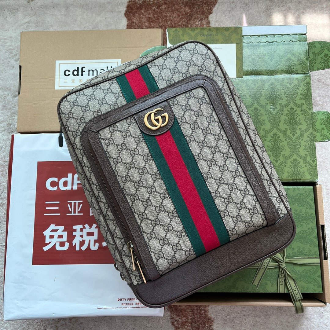 Pronta Entrega – Mochila Zaino Ophidia GG de Couro