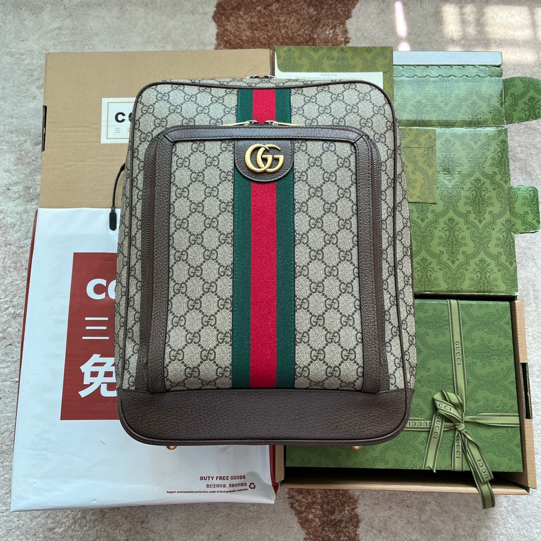 Pronta Entrega – Mochila Zaino Ophidia GG de Couro