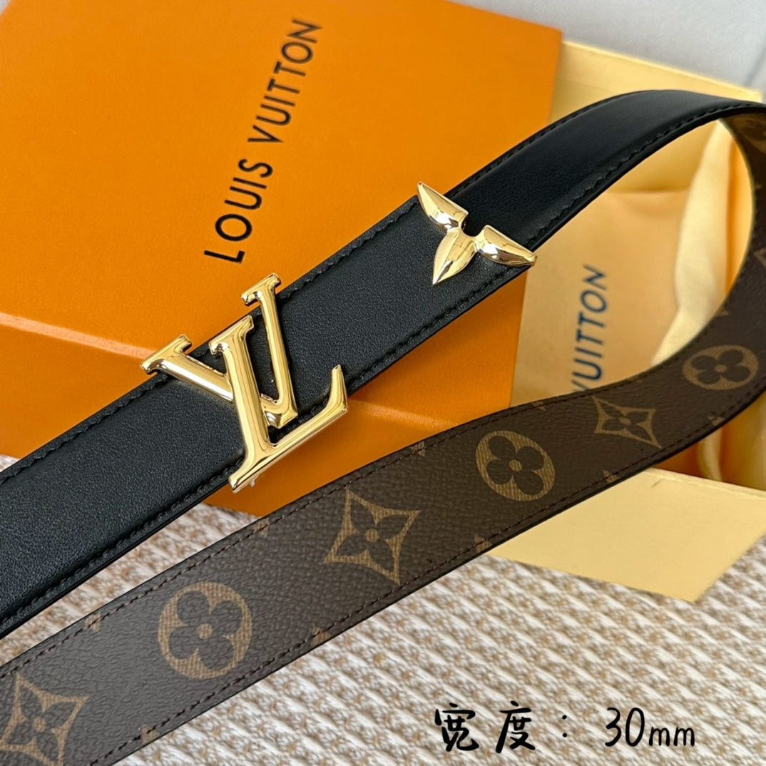Pronta Entrega – Cinto Modelo Lоuіѕ Vuіttоn Reversível Pretty LV 30 mm