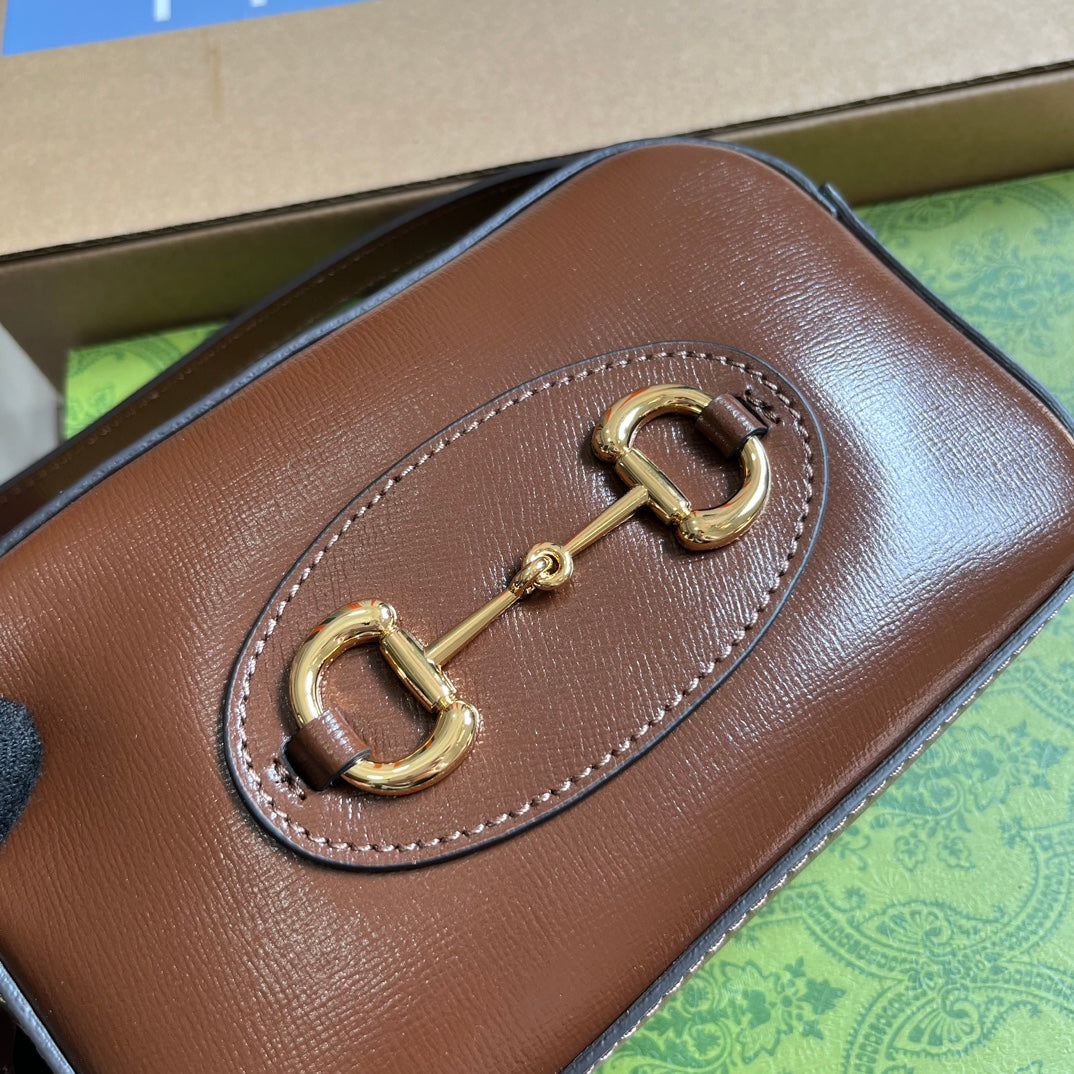 Pronta Entrega – Bolsa Modelo Gucci Horsebit 1955 Brown Pequena