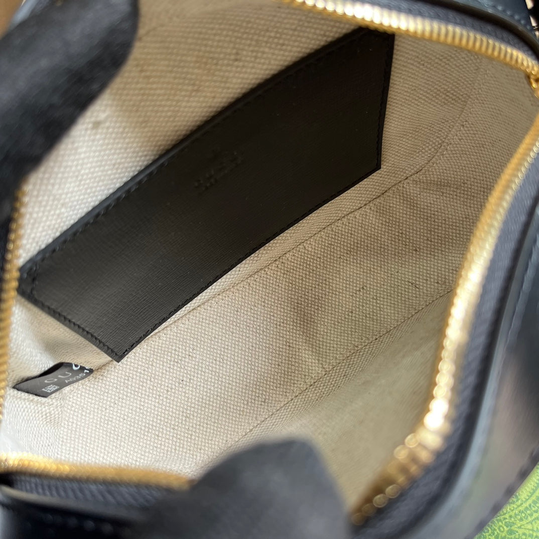 Pronta Entrega – Bolsa Modelo Gucci Horsebit 1955 Black Pequena