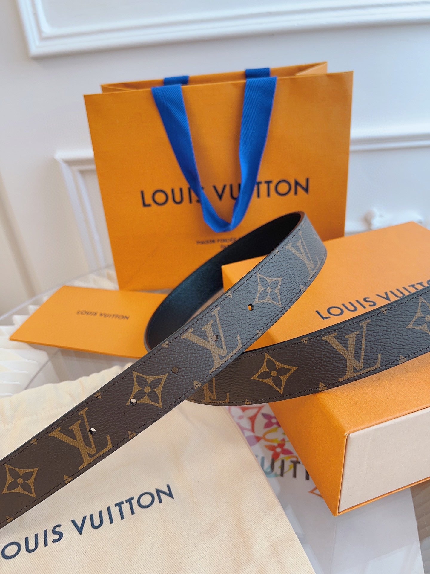 Pronta Entrega – Cinto Modelo Louis Vuitton Reversível LV Initiales 30 mm