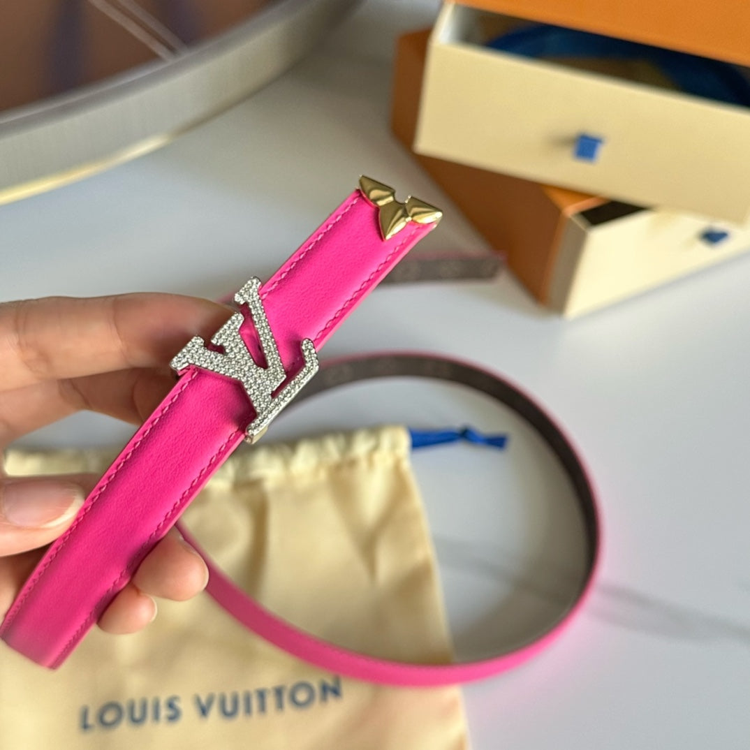 Pronta Entrega – Cinto Modelo Lоuіѕ Vuіttоn Reversível Pretty LV 20 mm