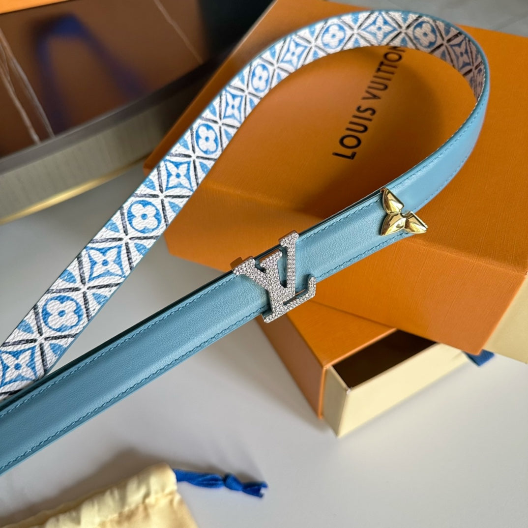 Pronta Entrega – Cinto Modelo Lоuіѕ Vuіttоn Reversível Pretty LV 20 mm