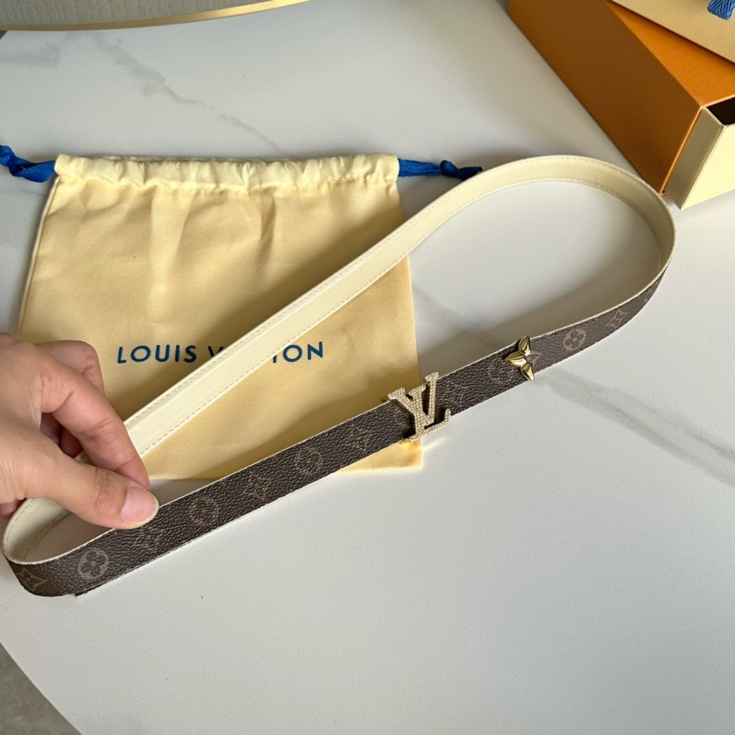 Pronta Entrega – Cinto Modelo Lоuіѕ Vuіttоn Reversível Pretty LV 20 mm
