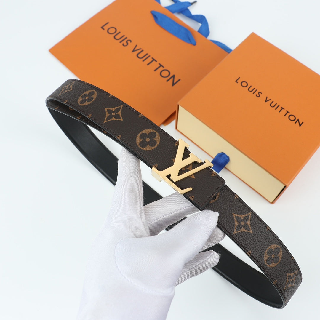 Pronta Entrega – PRONTA-ENTREGA – Cinto Modelo Louis Vuitton Reversível LV Initiales 30 mm