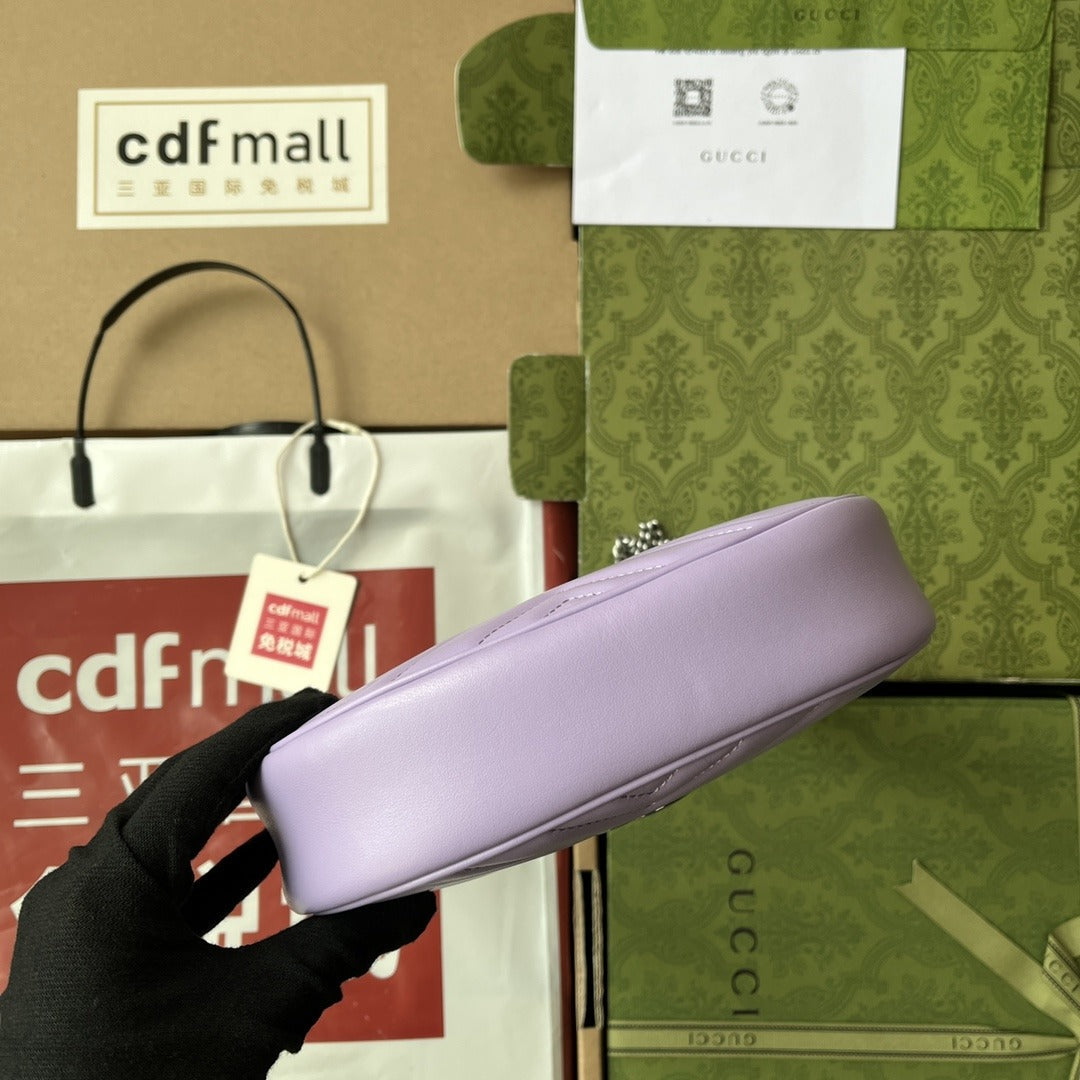 Pronta Entrega – Bolsa Gucci Mini GG Marmont Meia Lua
