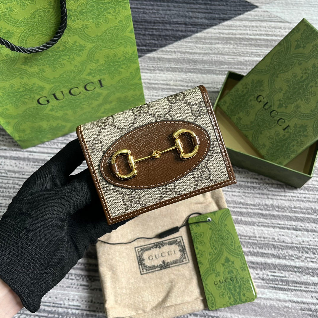 Pronta Entrega – Porta-cartões Modelo Gucci Horsebit 1955