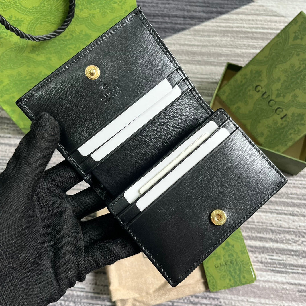 Pronta Entrega – Carteira Porta Cartões Modelo Gucci Horsebit 1955