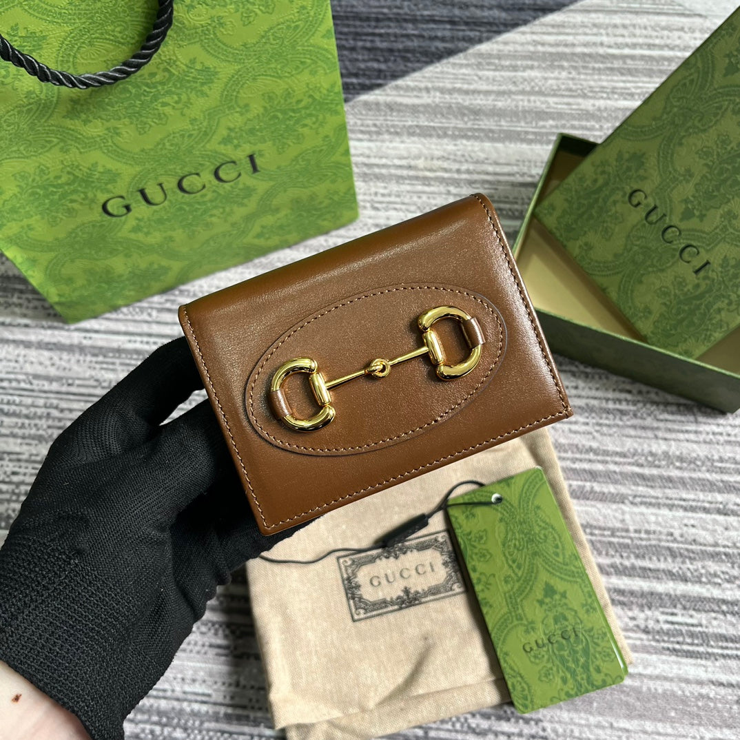 Pronta Entrega – Carteira Porta Cartões Modelo Gucci Horsebit 1955
