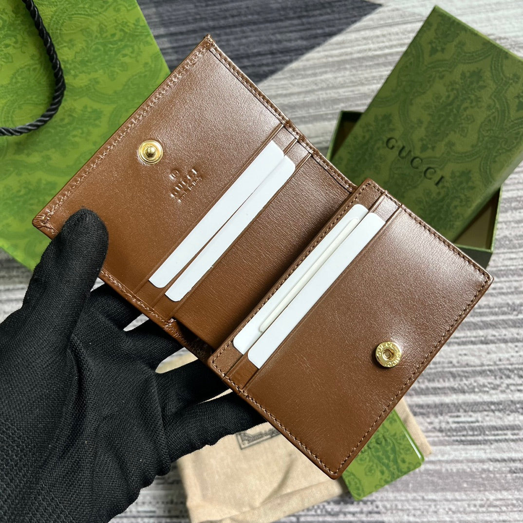 Pronta Entrega – Carteira Porta Cartões Modelo Gucci Horsebit 1955